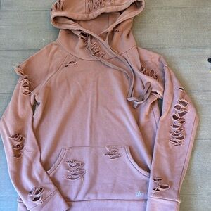 Alo yoga distressed hoodie size small